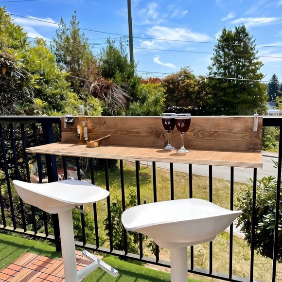 Solid Wood balcony Bar Table - Picture 2 of 4